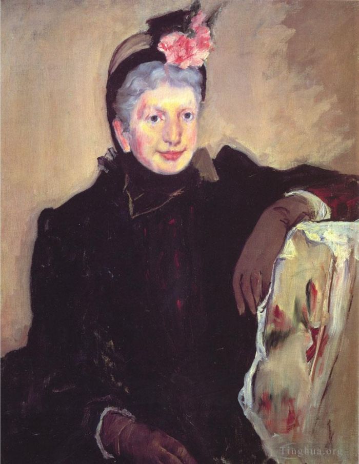 玛丽·史帝文森·卡萨特 的各类绘画作品 -  《一位老妇人的肖像》