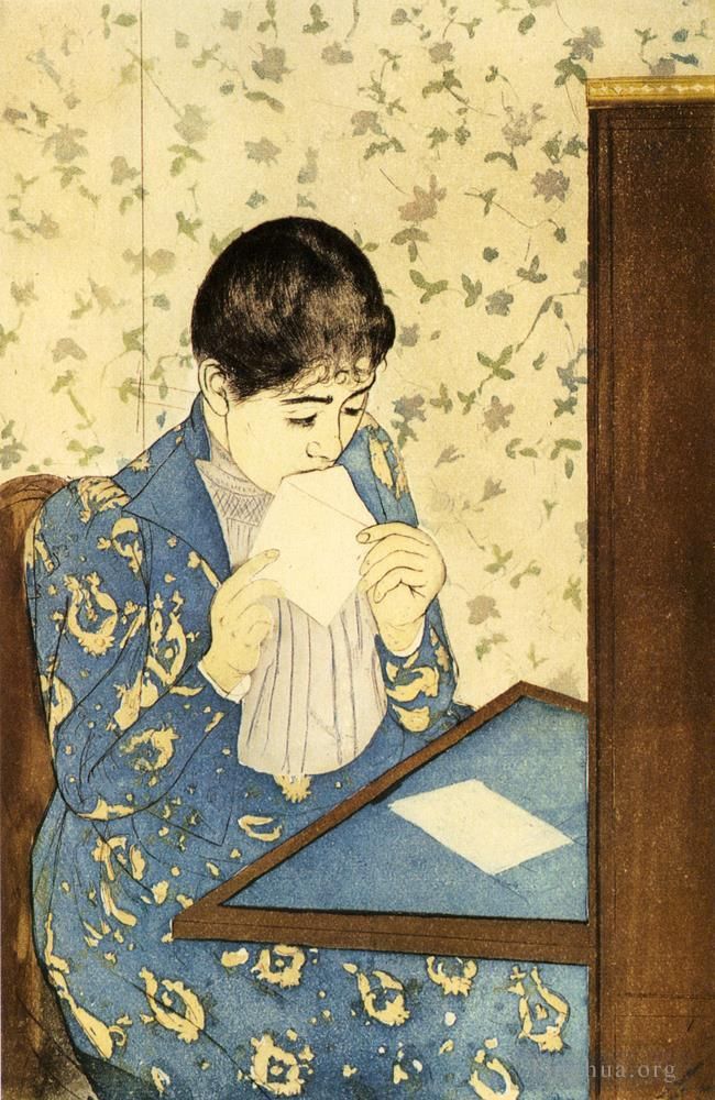玛丽·史帝文森·卡萨特 的各类绘画作品 -  《这封信》