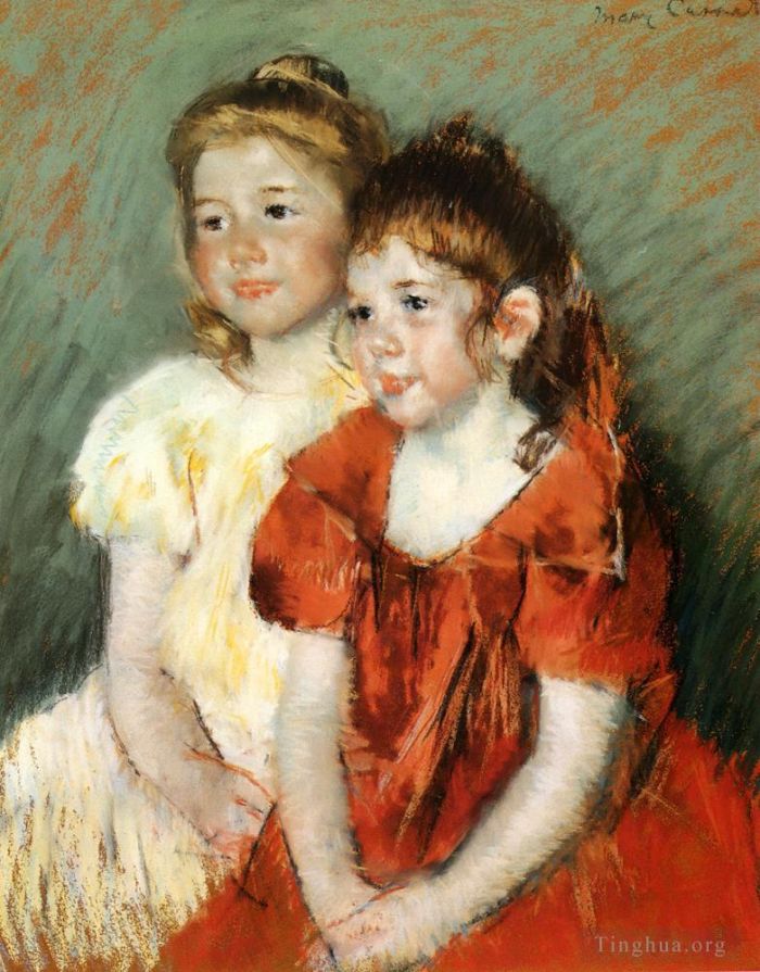 玛丽·史帝文森·卡萨特 的各类绘画作品 -  《年轻的女孩们》