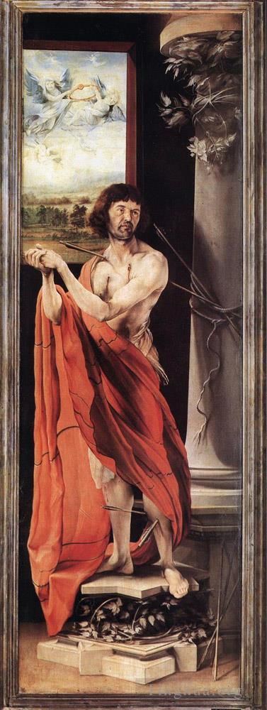 马蒂亚斯·格吕内瓦尔德 的油画作品 -  《圣塞巴斯蒂安》