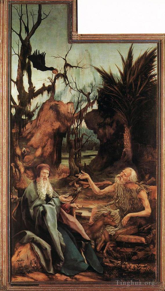 马蒂亚斯·格吕内瓦尔德作品《沙漠中的圣保罗和安东尼》
