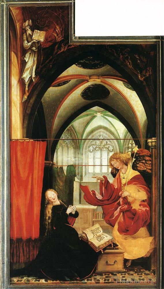 马蒂亚斯·格吕内瓦尔德 的油画作品 -  《天使报喜》