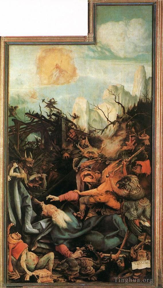 马蒂亚斯·格吕内瓦尔德 的油画作品 -  《圣安东尼的诱惑》