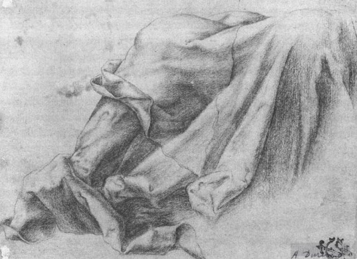 马蒂亚斯·格吕内瓦尔德 的各类绘画作品 -  《窗帘研究》