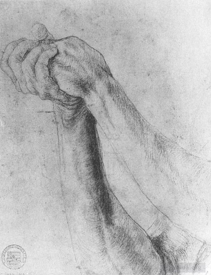 马蒂亚斯·格吕内瓦尔德 的各类绘画作品 -  《上臂研究》