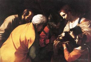 艺术家马蒂亚·普雷蒂作品《莎乐美与施洗者圣约翰的头》