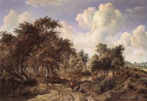 艺术家梅因德尔特·霍贝玛作品《树木繁茂的风景,1660》