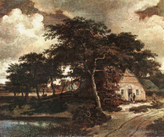 梅因德尔特·霍贝玛 的油画作品 -  《风景与小屋》