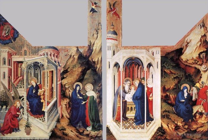 迈尔乔·布鲁德拉姆 的各类绘画作品 -  《第戎祭坛画》