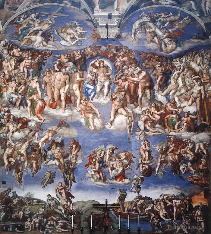 米开朗琪罗 的各类绘画作品 -  《西廷教堂壁画之最后的审判》