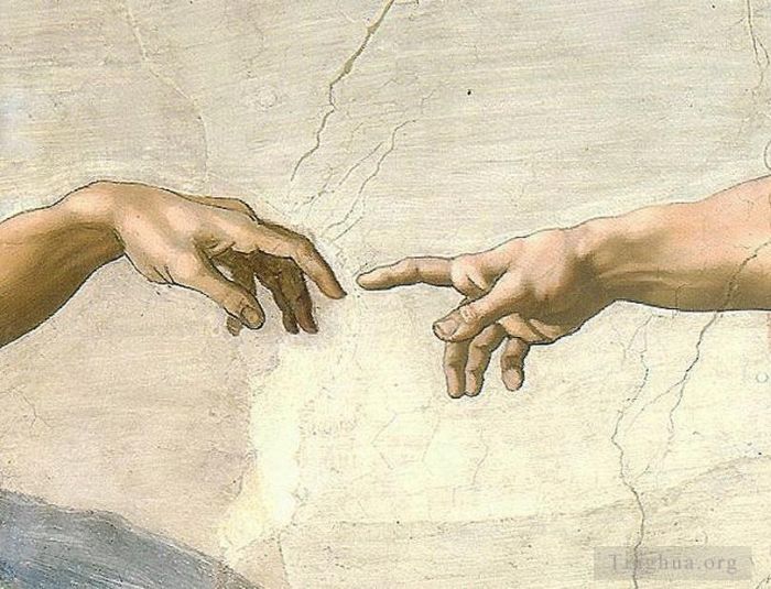 米开朗琪罗 的各类绘画作品 -  《上帝之手》