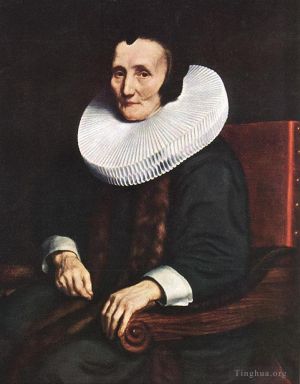 艺术家尼古拉斯·马斯作品《雅各布·特里普的妻子玛格丽特·德·吉尔的肖像》