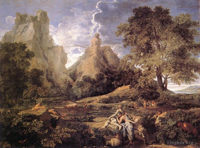 尼古拉斯·普桑 的油画作品 -  《与波吕斐摩斯的风景》