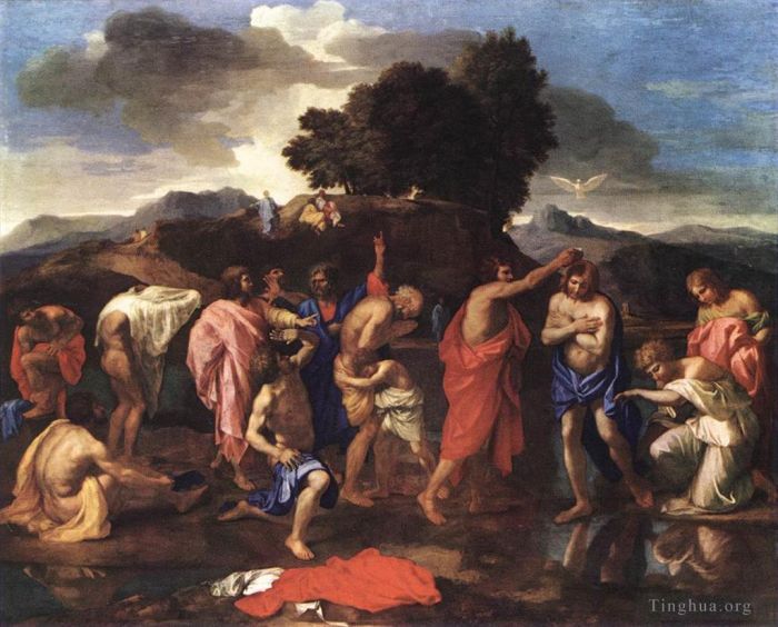 尼古拉斯·普桑 的油画作品 -  《洗礼圣事》