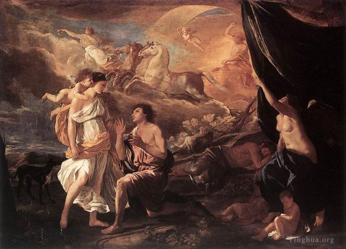 尼古拉斯·普桑 的油画作品 -  《塞勒涅和恩底弥翁》