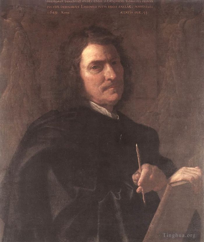 尼古拉斯·普桑 的油画作品 -  《自画像1649》