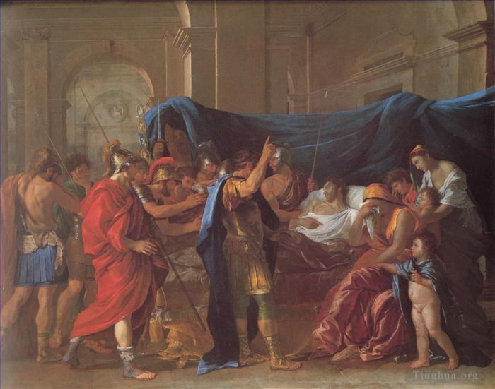 尼古拉斯·普桑 的油画作品 -  《日耳曼尼库斯之死》