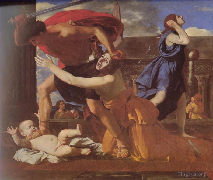 尼古拉斯·普桑 的油画作品 -  《屠杀无辜者》