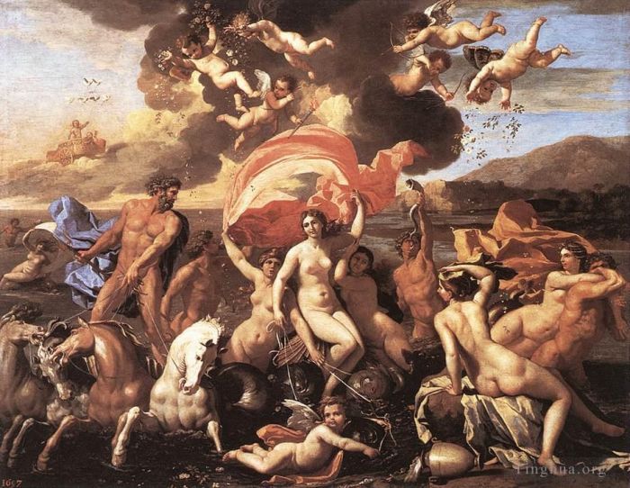 尼古拉斯·普桑 的油画作品 -  《海王星的胜利》