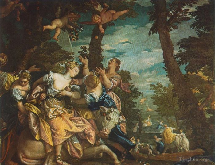 保罗·委罗内塞 的油画作品 -  《欧洲的掠夺》