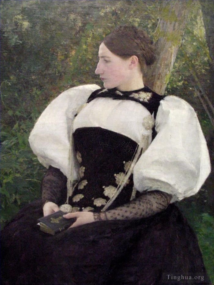 帕斯卡·达仰·布弗莱 的油画作品 -  《瑞士伯尔尼的一位女士》