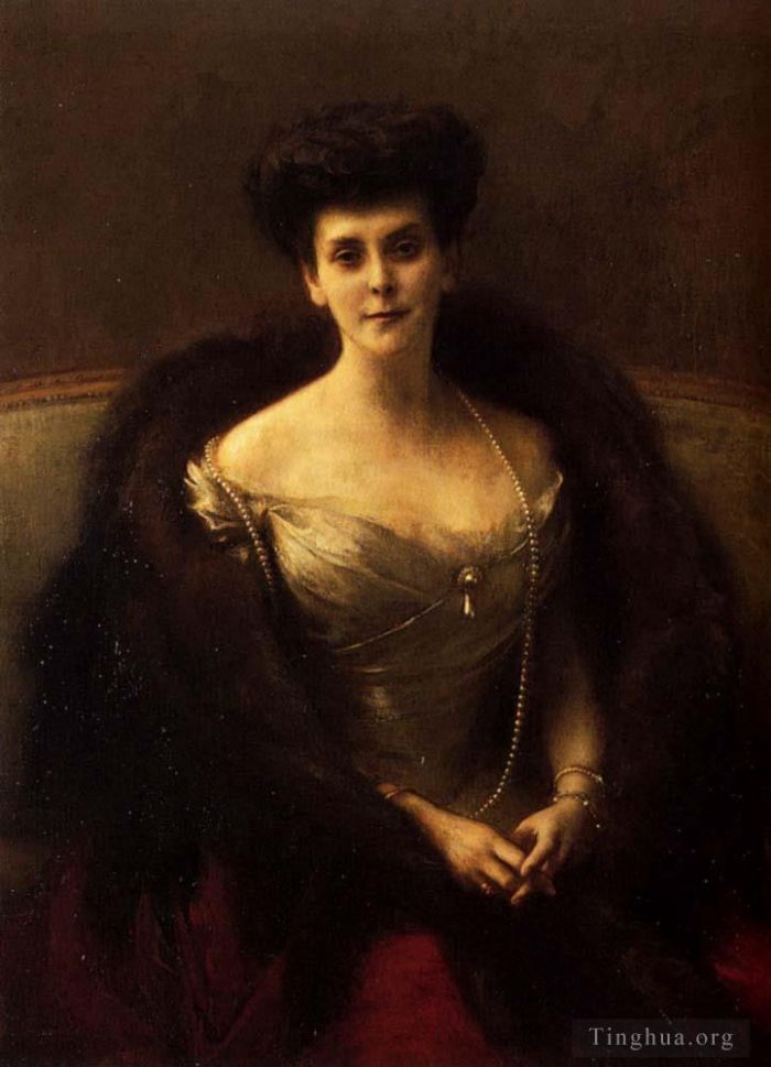 帕斯卡·达仰·布弗莱 的油画作品 -  《帕斯卡·阿道夫·让,OV,Paley,公主的肖像》