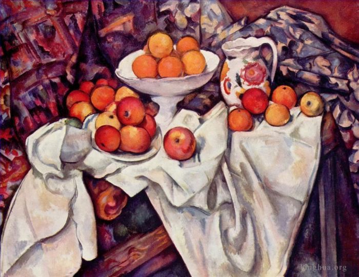 保罗·塞尚 的油画作品 -  《苹果和橙子》