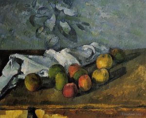 艺术家保罗·塞尚作品《苹果和餐巾》