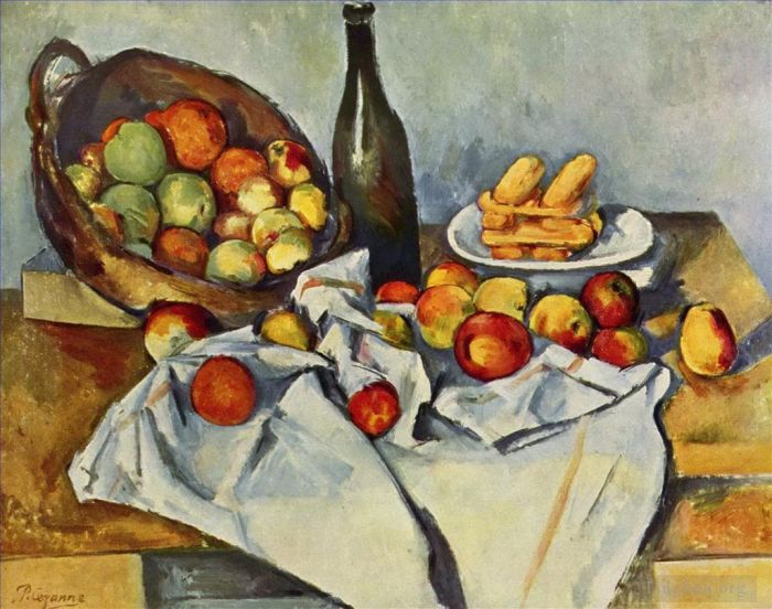 保罗·塞尚 的油画作品 -  《一篮子苹果》