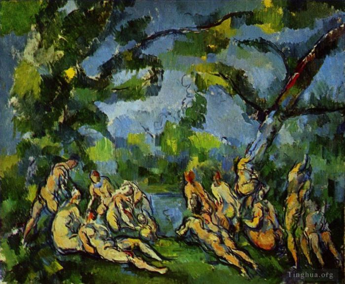 保罗·塞尚 的油画作品 -  《沐浴者,1905》
