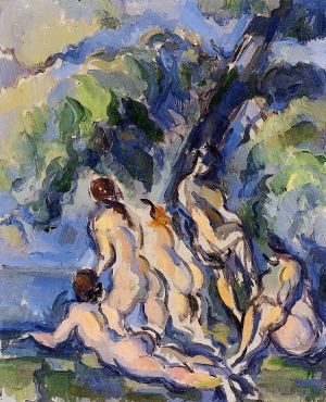 艺术家保罗·塞尚作品《沐浴者,1906》