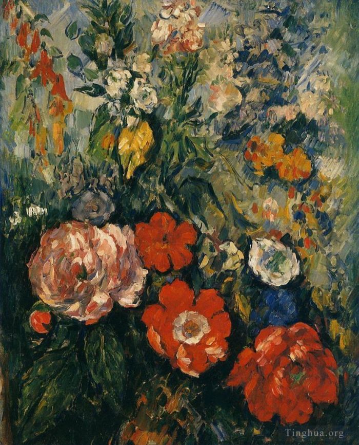 保罗·塞尚 的油画作品 -  《一束鲜花》