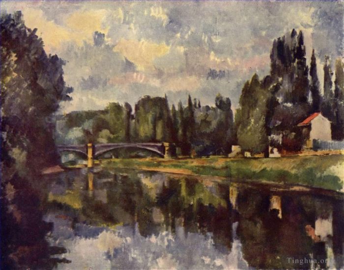 保罗·塞尚 的油画作品 -  《马恩河大桥》