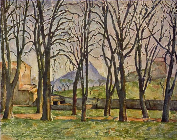 保罗·塞尚 的油画作品 -  《Jas,de,Bouffan,的栗树》