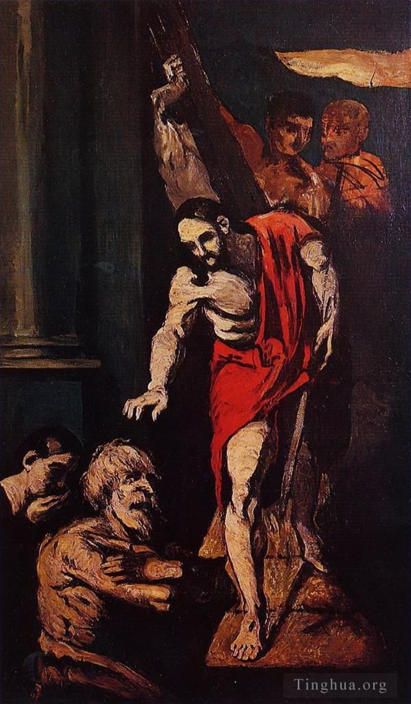 保罗·塞尚 的油画作品 -  《基督在地狱边境》