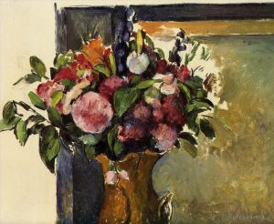 艺术家保罗·塞尚作品《花瓶里的花》