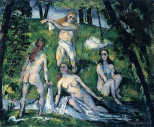 艺术家保罗·塞尚作品《四个沐浴者,188》