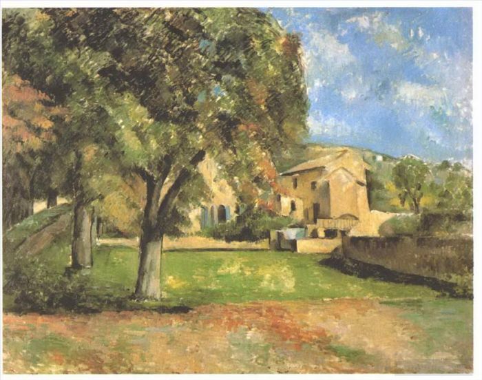 保罗·塞尚 的油画作品 -  《Jas,de,Bouffan,的七叶树》