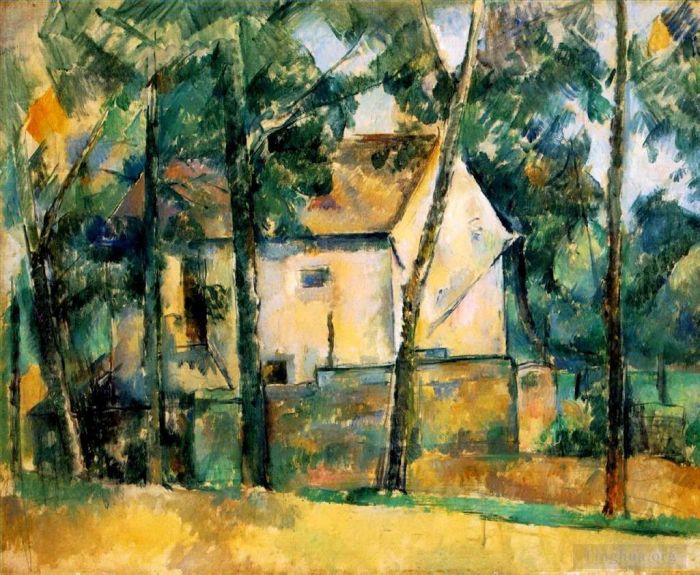 保罗·塞尚 的油画作品 -  《房子和树木》
