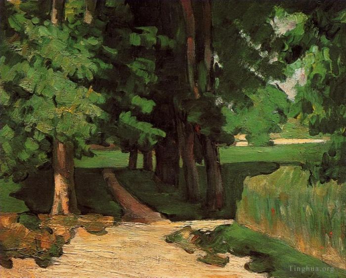 保罗·塞尚 的油画作品 -  《Jas,de,Bouffan,的栗树巷》