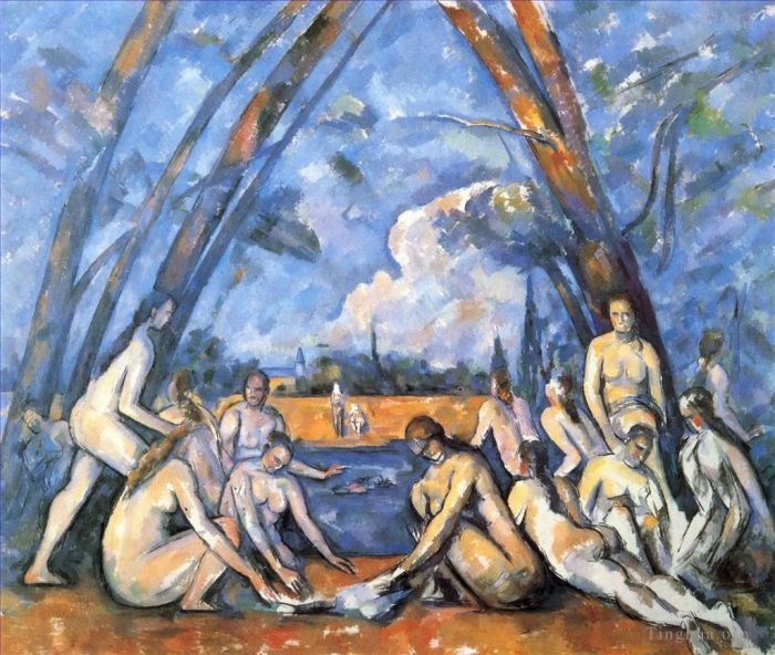 保罗·塞尚 的油画作品 -  《大浴者2》