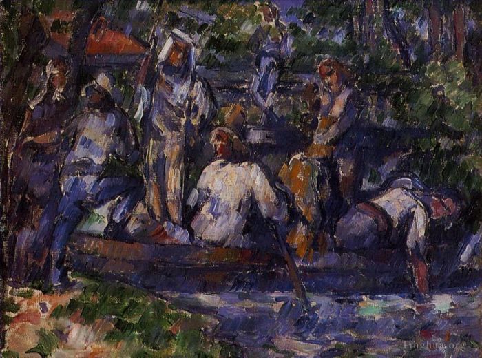 保罗·塞尚 的油画作品 -  《离开水面》