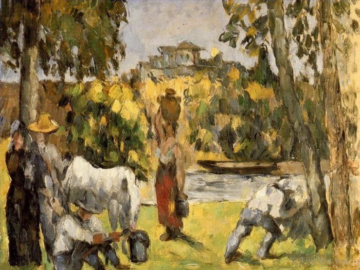 保罗·塞尚 的油画作品 -  《田野里的生活》