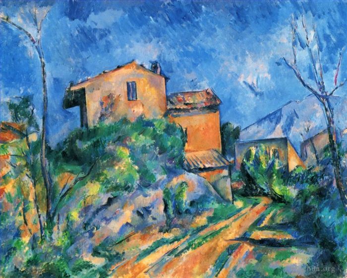 保罗·塞尚 的油画作品 -  《玛利亚之家可欣赏黑城堡景观》