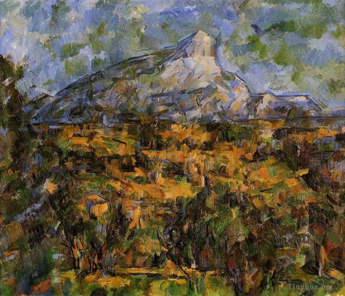 保罗·塞尚 的油画作品 -  《从,les,Lauves,看到的圣维克多山》