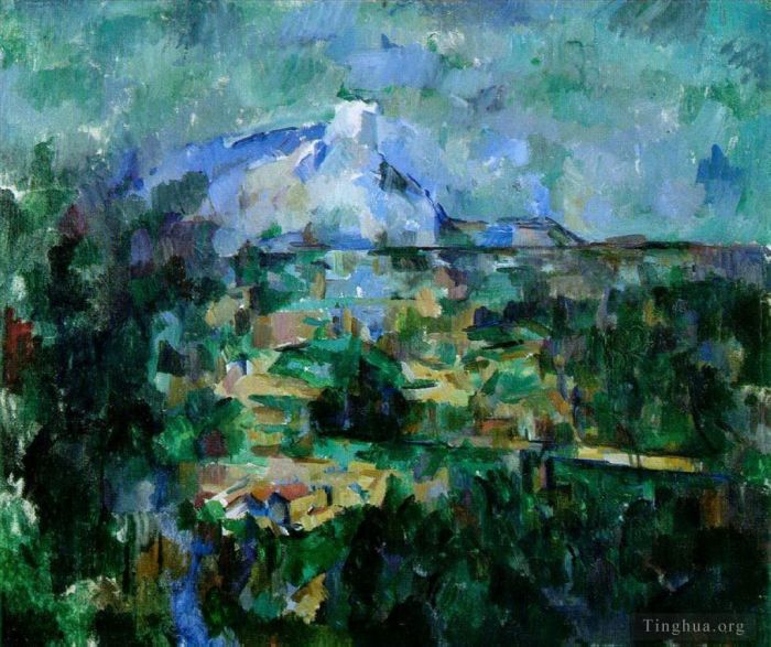 保罗·塞尚 的油画作品 -  《劳韦,(Lauves),的圣维克多山,(Montagne,Sainte,Victoire)》