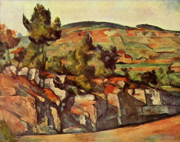 保罗·塞尚 的油画作品 -  《在普罗旺斯的山》