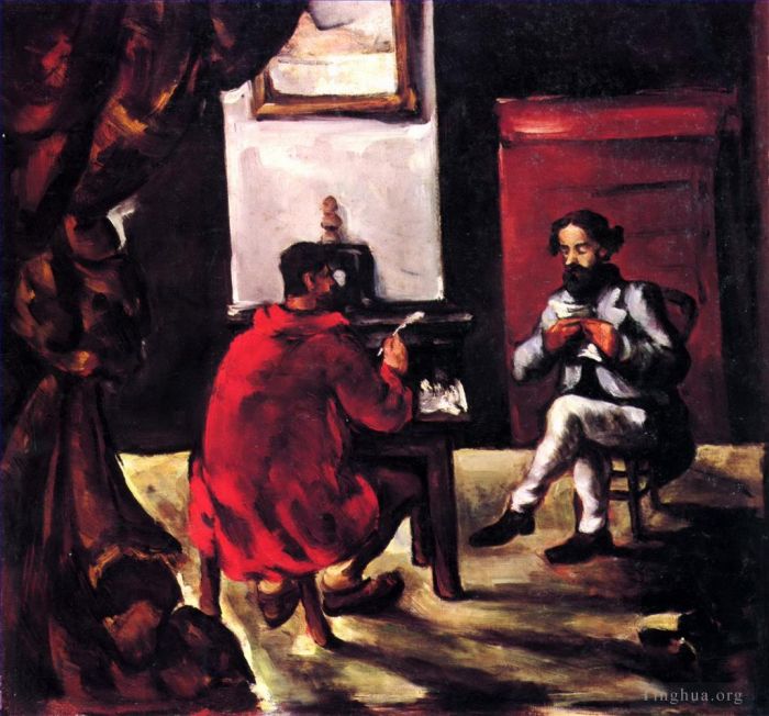 保罗·塞尚 的油画作品 -  《保罗·亚历克西斯·雷丁在佐拉之家》