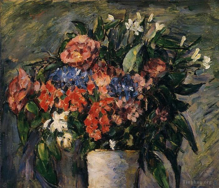 保罗·塞尚 的油画作品 -  《盆花》