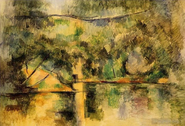 保罗·塞尚 的油画作品 -  《水中倒影》